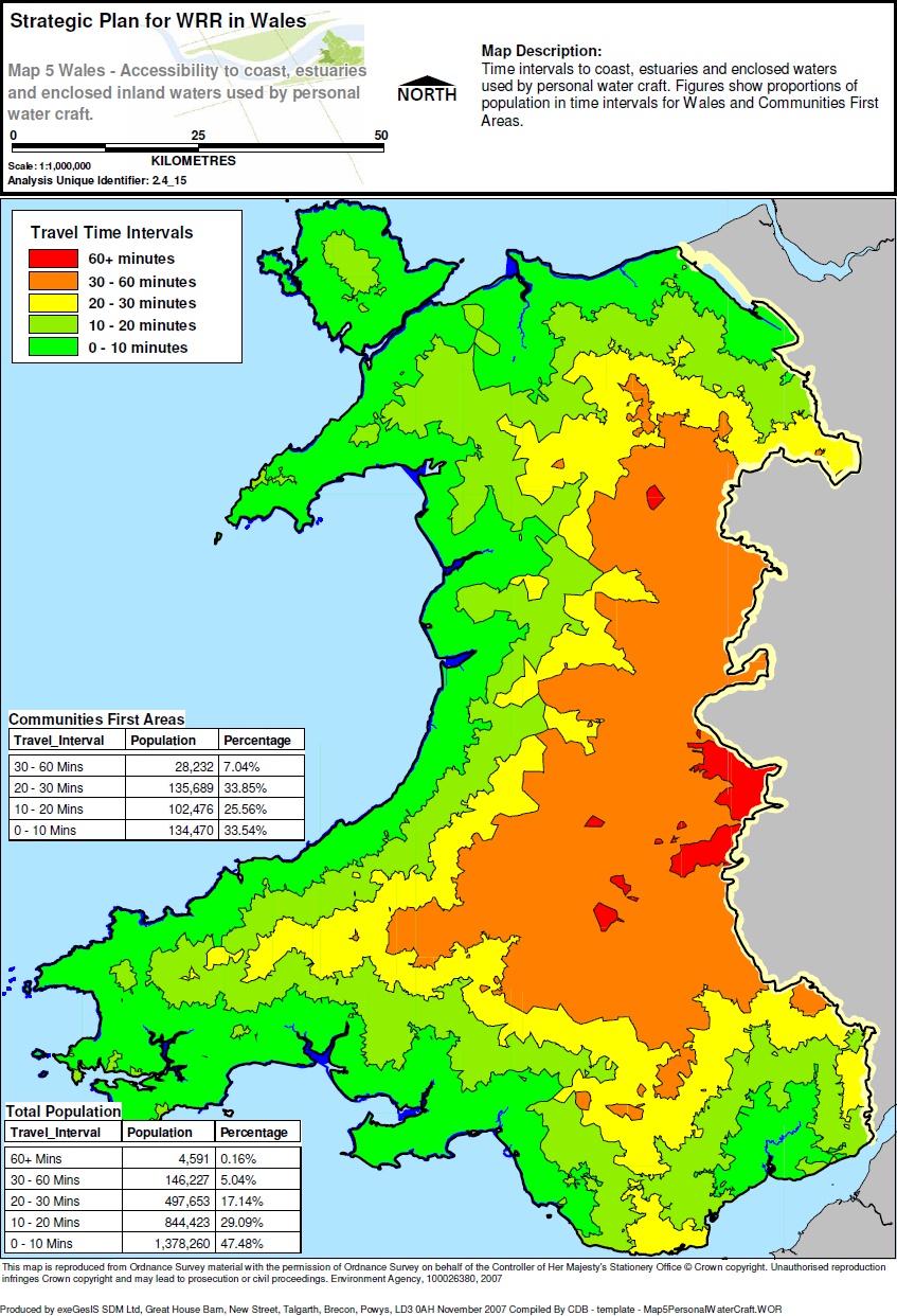 Mapping of water recreational use for DEFRA